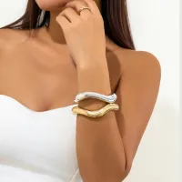 Women Fashion Personality DIY Devil'S Eye Crystal Pendant Gold Plated Bracelet
