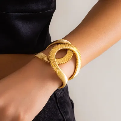 Fashion Exaggerated Iron Adjustable Opening Bracelet