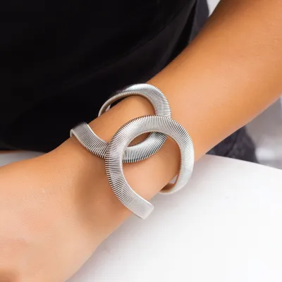 Fashion Exaggerated Iron Adjustable Opening Bracelet