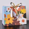 Flower And Bird Forest With Gold And Silver Ribbon