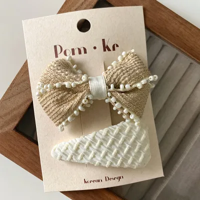 Kids Girls Cute Sweet Lace Bow Hairpin