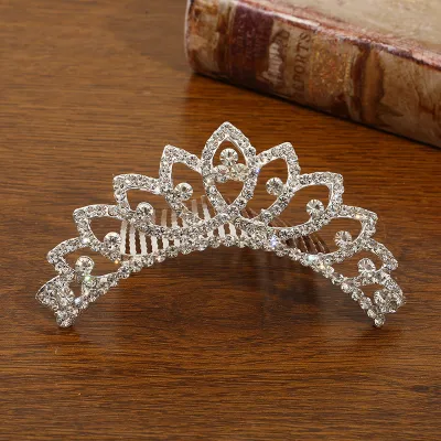 Kids Girls Cute Sweet Party Crown Pearl Rhinestone Headwear