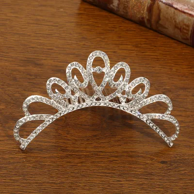 Kids Girls Cute Sweet Party Crown Pearl Rhinestone Headwear