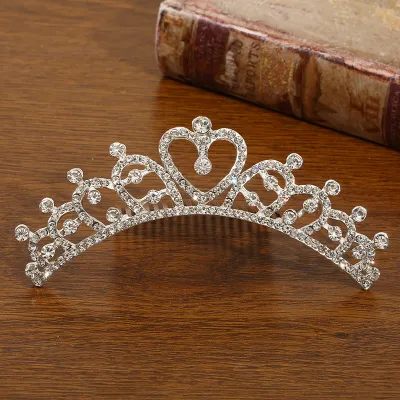 Kids Girls Cute Sweet Party Crown Pearl Rhinestone Headwear