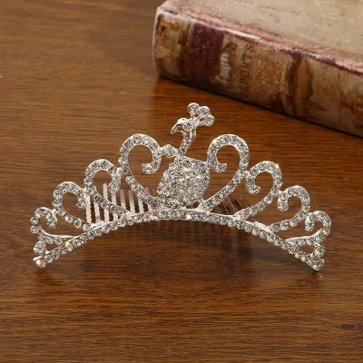 Kids Girls Cute Sweet Party Crown Pearl Rhinestone Headwear