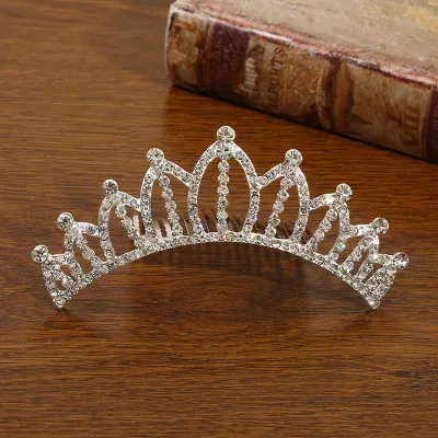 Kids Girls Cute Sweet Party Crown Pearl Rhinestone Headwear