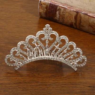 Kids Girls Cute Sweet Party Crown Pearl Rhinestone Headwear
