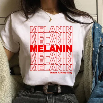 Women Cartoon Girl Printed Short-Sleeved T-Shirt in Modal