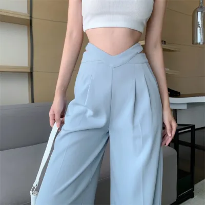 Women's Ice Silk Wide-Leg Casual Summer High Waist Loose Pants