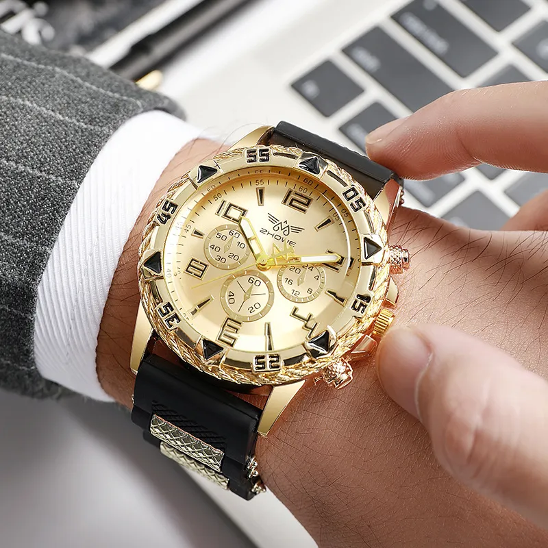 Casual Fashion Men's Quartz Watch Sports Large Dial Stainless Steel Business Temperament Watch