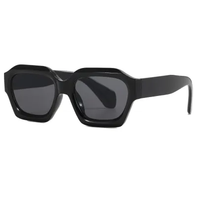 Polygonal Vacation Sunglasses - AC Lens Plastic Frame