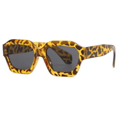Polygonal Vacation Sunglasses - AC Lens Plastic Frame