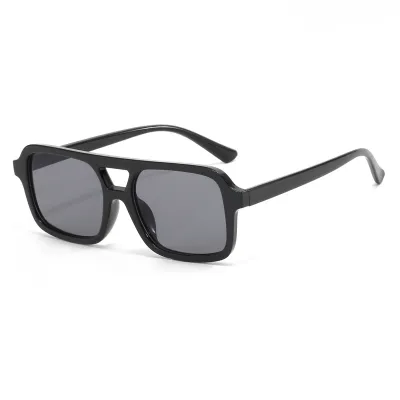 Vintage Leopard Square Sunglasses with PC Lens