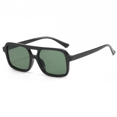 Vintage Leopard Square Sunglasses with PC Lens