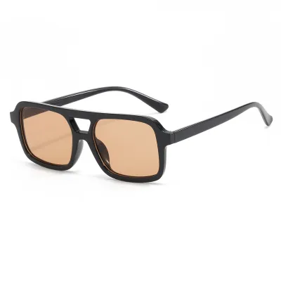 Vintage Leopard Square Sunglasses with PC Lens