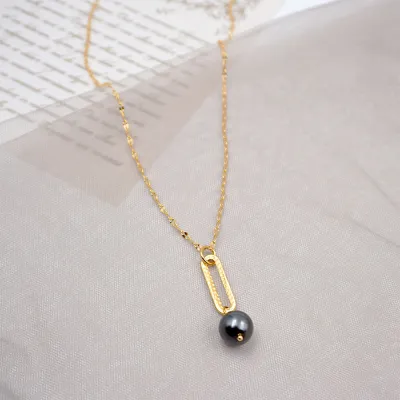 Elegant Women Imitation Pearl Lip Chain Pendant Necklace Mother'S Day Gift