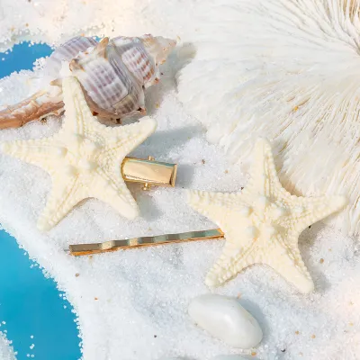 Summer Vacation Sea Shell Starfish Shape Women Hair Clip