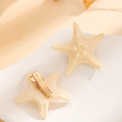 Summer Vacation Sea Shell Starfish Shape Women Hair Clip