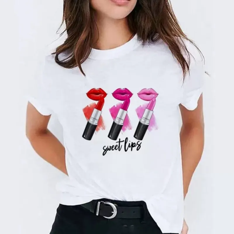 Cartoon Graphic Printed Women Short-Sleeved T-Shirt Loose Large Size Summer Casual