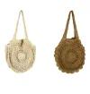 Round Crochet Beige
