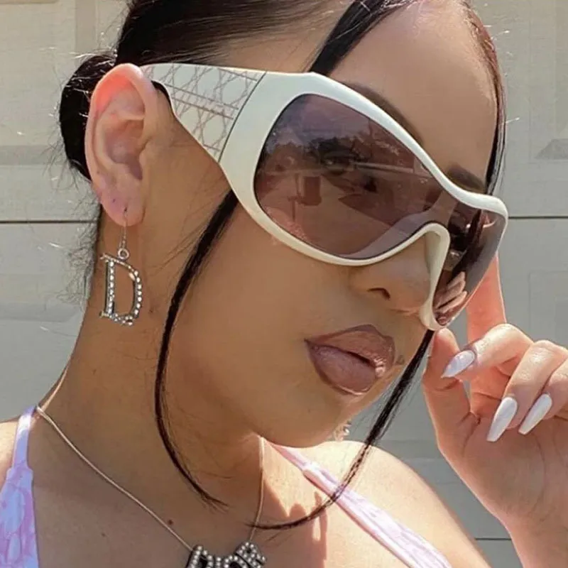 Oversized Frame Women Men Y2k Fashion UV Protection Sports Sunglasses