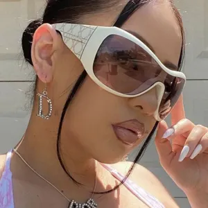 Oversized Frame Women Men Y2k Fashion UV Protection Sports Sunglasses