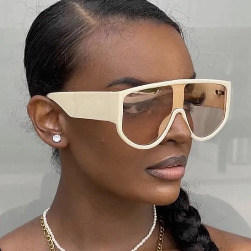 Fashion Women Exaggerated Large-Frame Retro Sunglasses PC Goggle