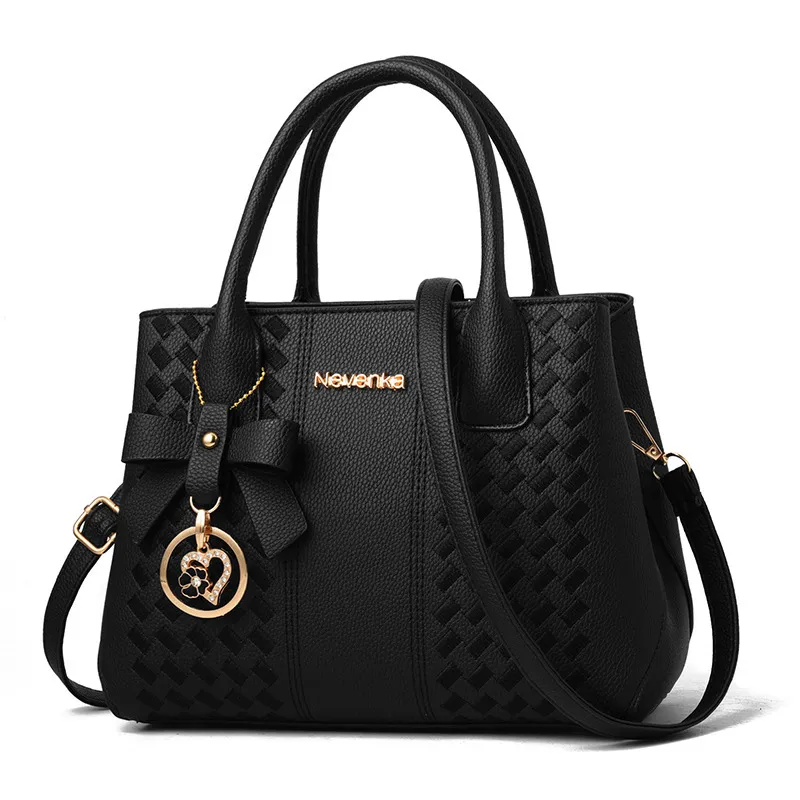 Women'S Retro Solid Color Large Capacity Handbag