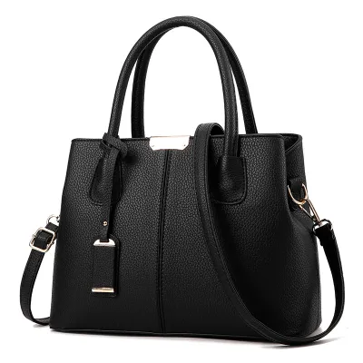 Women's Fashion Large-Capacity PU Handbag with Crossbody Strap