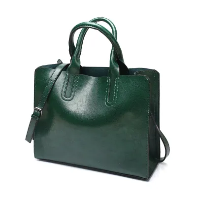 Women's Solid Large Capacity Handbag with Zipper