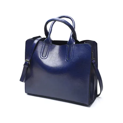 Women's Solid Large Capacity Handbag with Zipper
