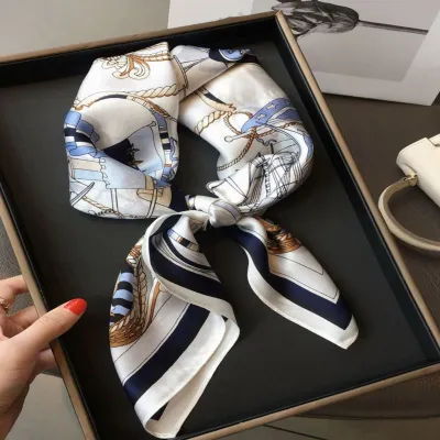 Fashion Women Oil Painting Print 70*70cm Square Scarf