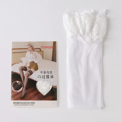 Sexy Over-The-Knee Non-Slip Women Lace Mesh Ultra-Thin Stockings