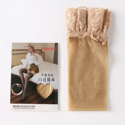 Sexy Over-The-Knee Non-Slip Women Lace Mesh Ultra-Thin Stockings