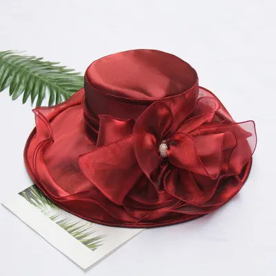Holiday Beach Solid Color Floral Sunhat