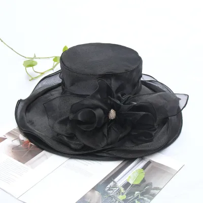 Holiday Beach Solid Color Floral Sunhat