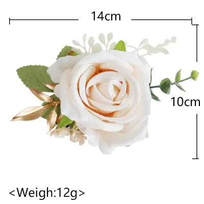 Simple Creative Wedding Party Bride And Groom Simulation Rose Corsage Wrist Flower Decoration