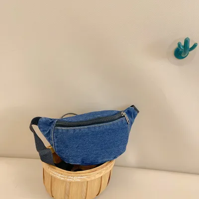 Kids Unisex Casual Canvas Waist Chest Bag Solid Color