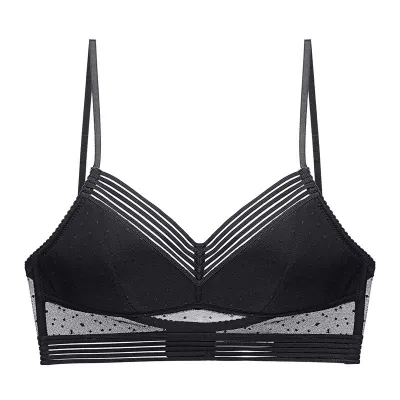 Women Fashion Sexy Lace Triangle Cup Wireless Bra