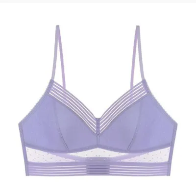 Women Fashion Sexy Lace Triangle Cup Wireless Bra