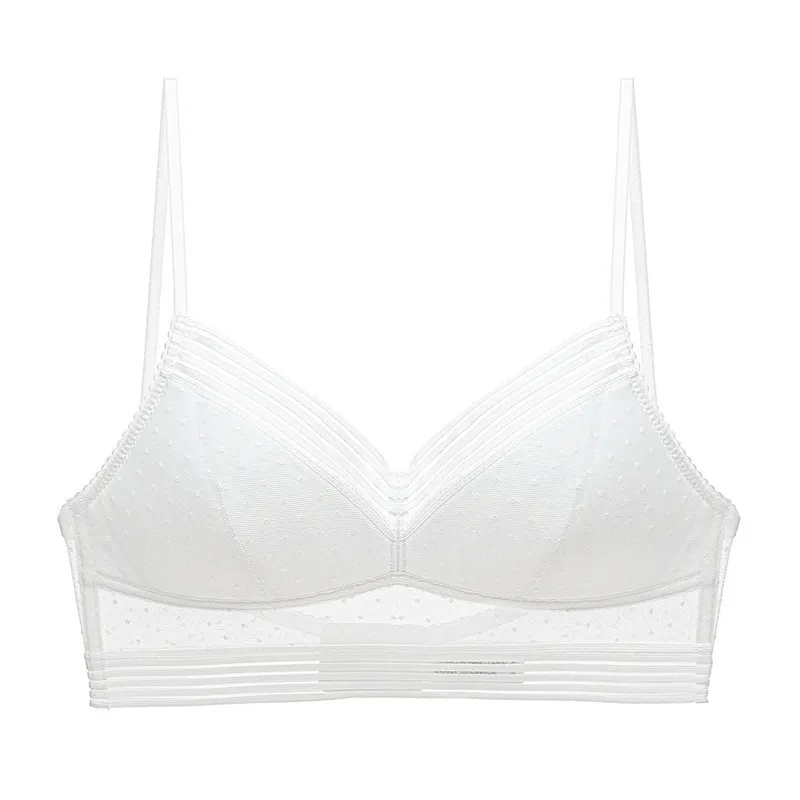 Women Fashion Sexy Lace Triangle Cup Wireless Bra