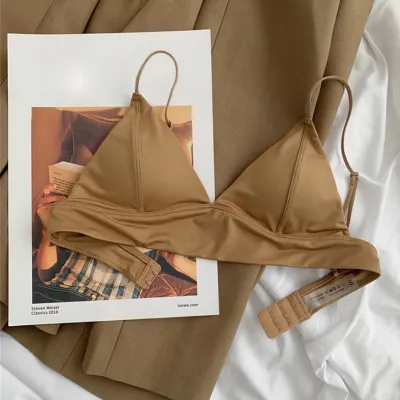 Women's Breathable Seamless Sexy Triangle Cup Wireless Bra