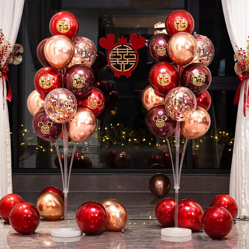 Creative Wedding Party Ground Floating Balloon Road Guide Bracket Scene Layout 15pcs/Set