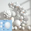 White Balloon Set (Send Glue Ribbon Balloon Chain)