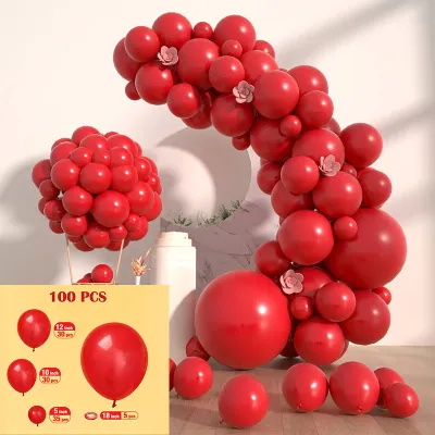 Simple Creative Wedding Party Solid Color Balloon Decoration 86pcs/Set
