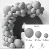 Grey Solid Color 86Pcs Set (Send Dispensing Ribbon Balloon Chain)