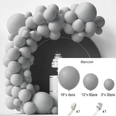 Simple Creative Wedding Party Solid Color Balloon Decoration 86pcs/Set