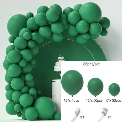 Simple Creative Wedding Party Solid Color Balloon Decoration 86pcs/Set