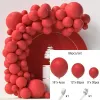 Matte Red Solid Color 86Pcs Set (Send Glue Ribbon Ball Chain)