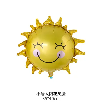 Cartoon Cute Birthday Party Clouds Rainbow Sunflower Smiley Balloon Decoration